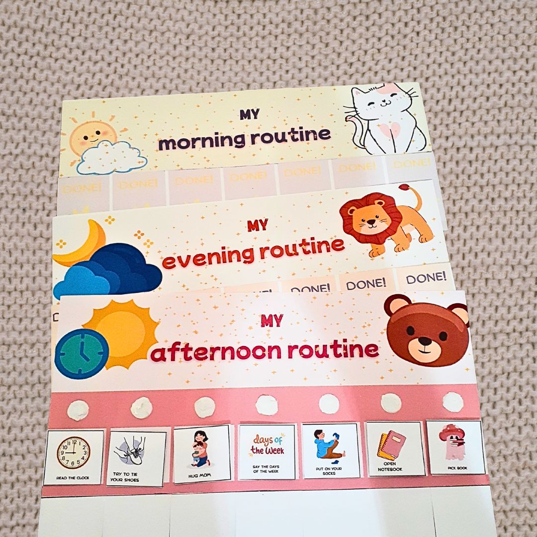 editable routine flip chart